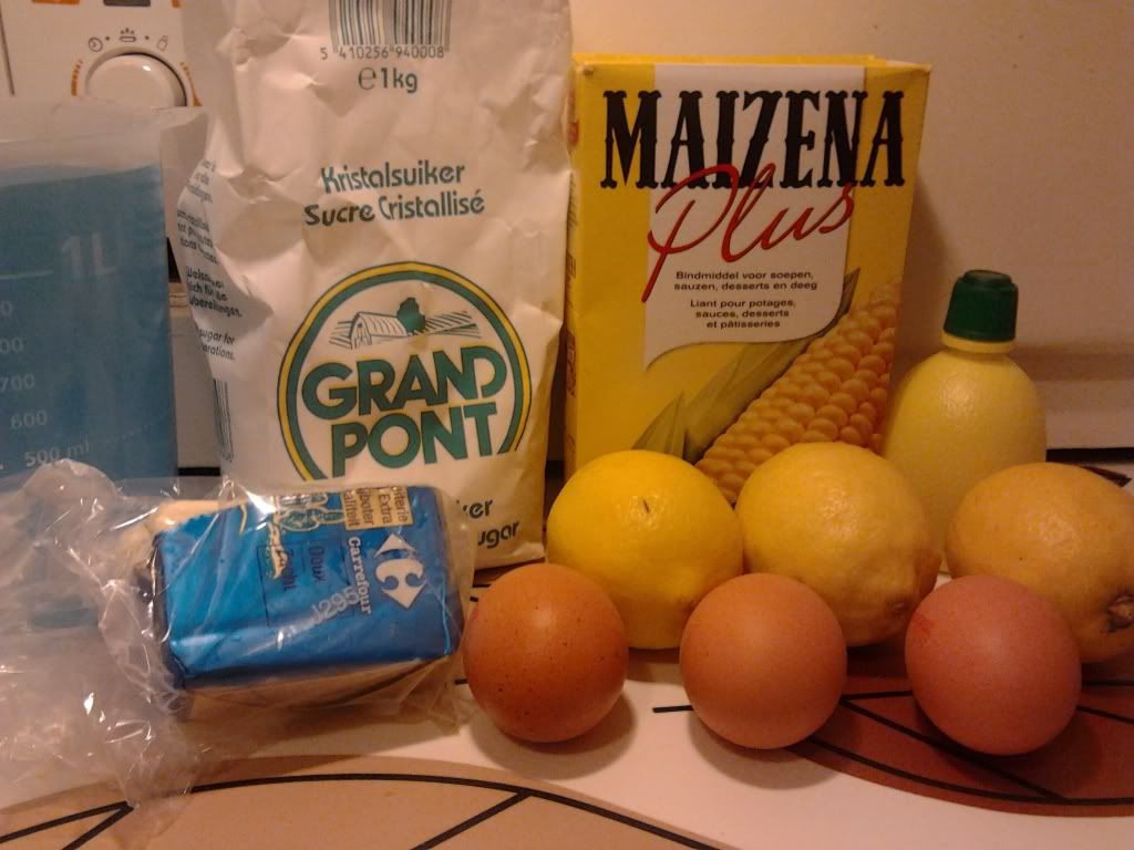 Ingrediënten citroenvulling