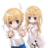 Anime Girl Orange Hair Blue Eyes Pictures Images Photos