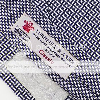 有关以下物品的详细资料: turnbull & asser dark navy white